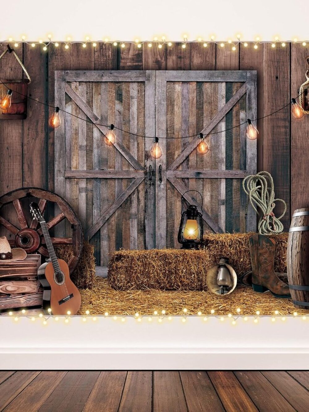 7 X 5 Ft Western Party Backdrop Wild West Cowboy Decoration